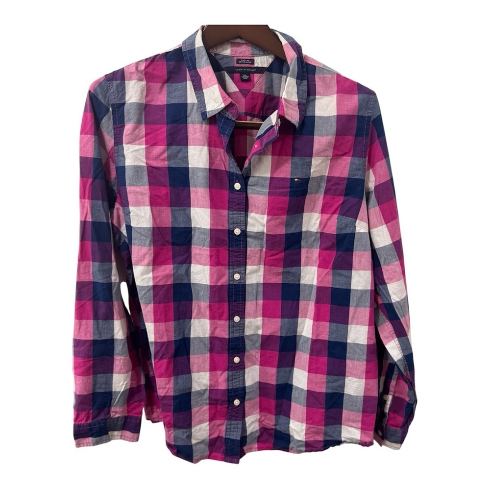 Tommy Hilfiger women’s size XXL Plaid Shirt 100%cotton